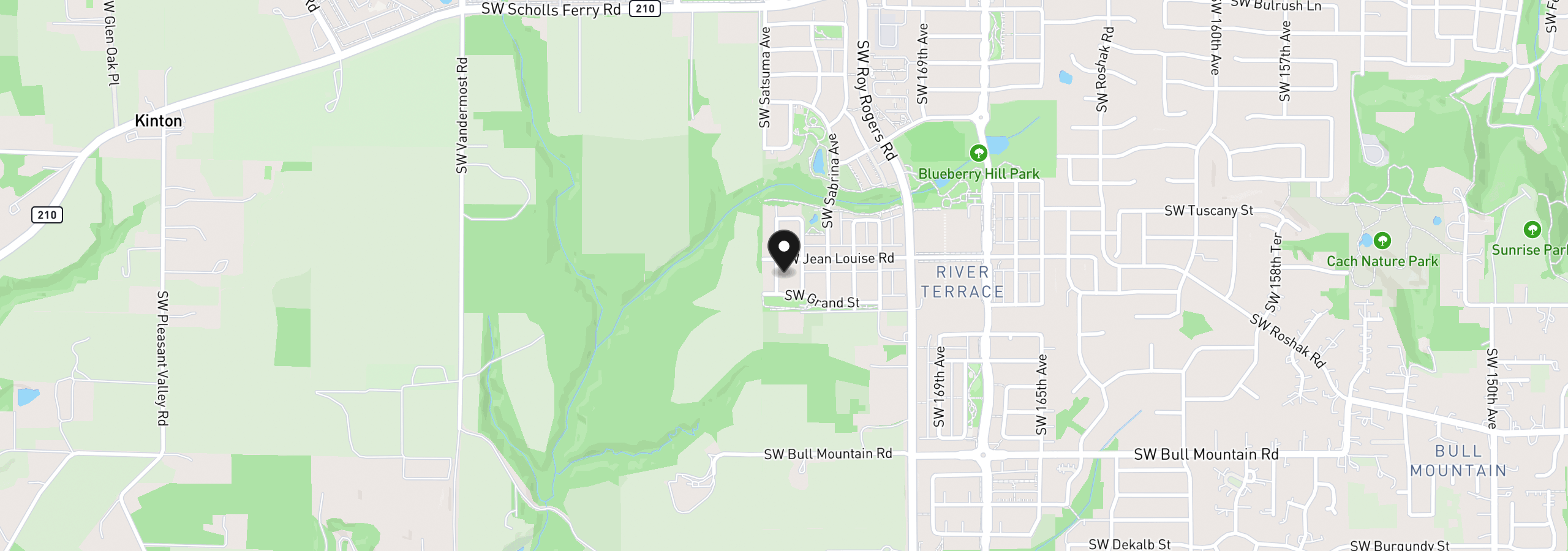 Map showing the location of 13872 SW 175th Ave, Tigard, OR 97140