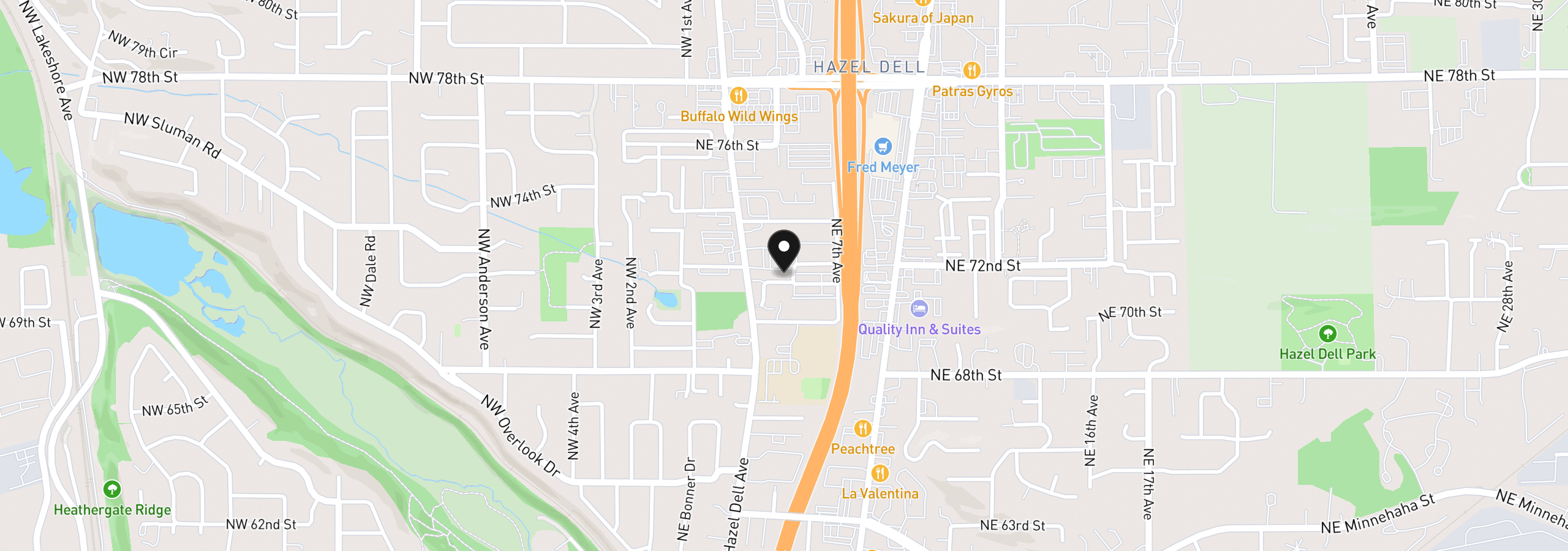 Map showing the location of 442 NE 71st St, Vancouver, Wa 98665