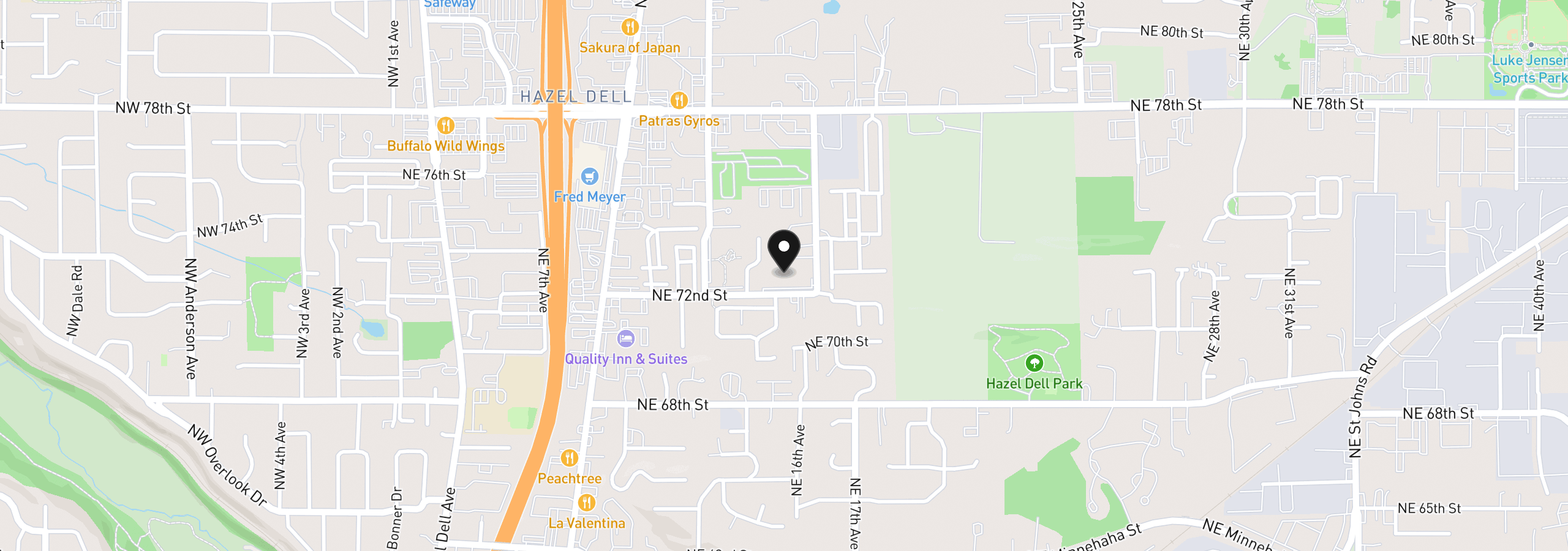Map showing the location of 1504 NE 72nd St 4, Vancouver, Wa 98665