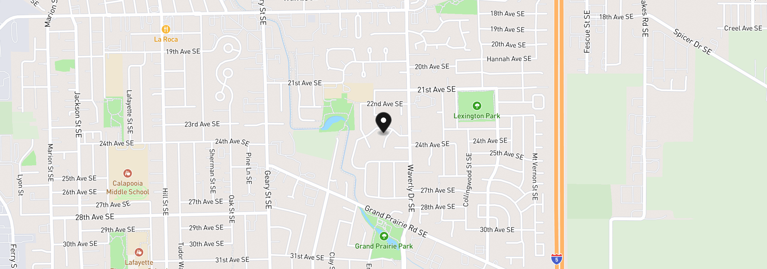 Map showing the location of 2314 Fulton Ct, Albany, OR 97322