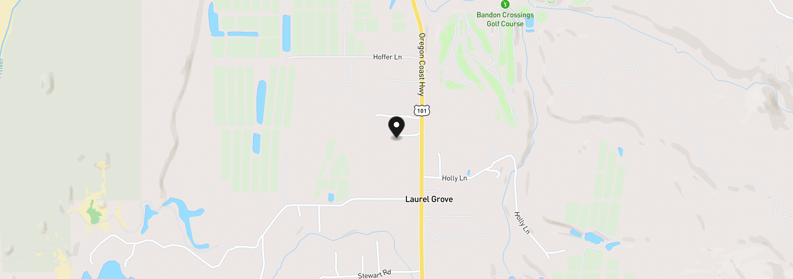 Map showing the location of 87444 Whistling Ln, Bandon, OR 97411
