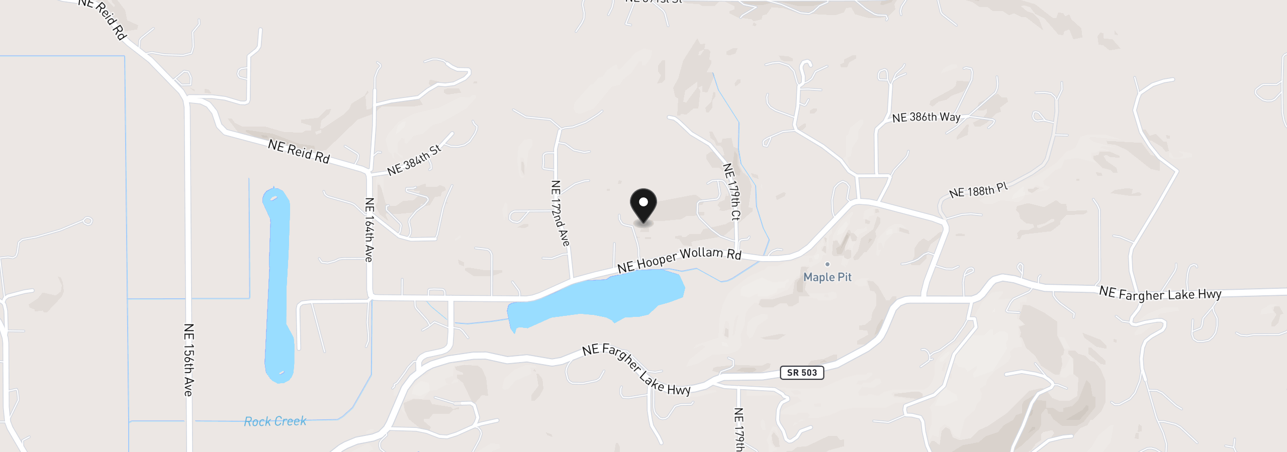 Map showing the location of 17416 NE Hooper Wollam Rd, Amboy, Wa 98601