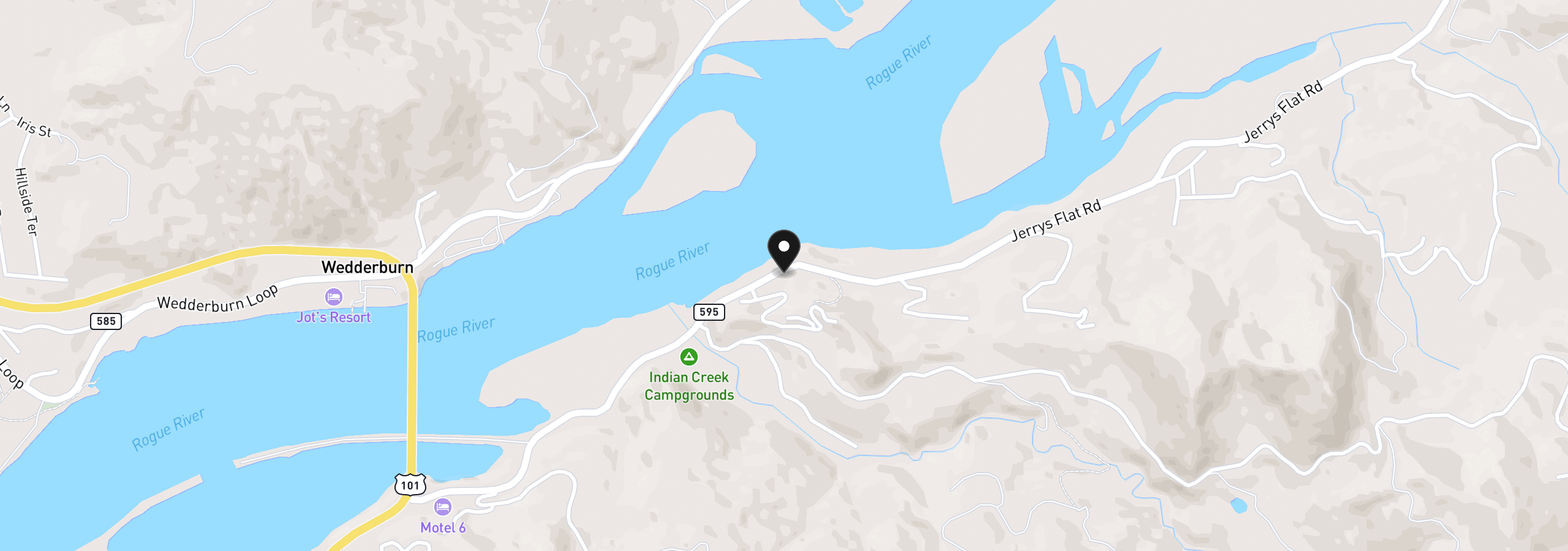 Map showing the location of 94770 Jerrys Flat Rd, Gold Beach, OR 97444