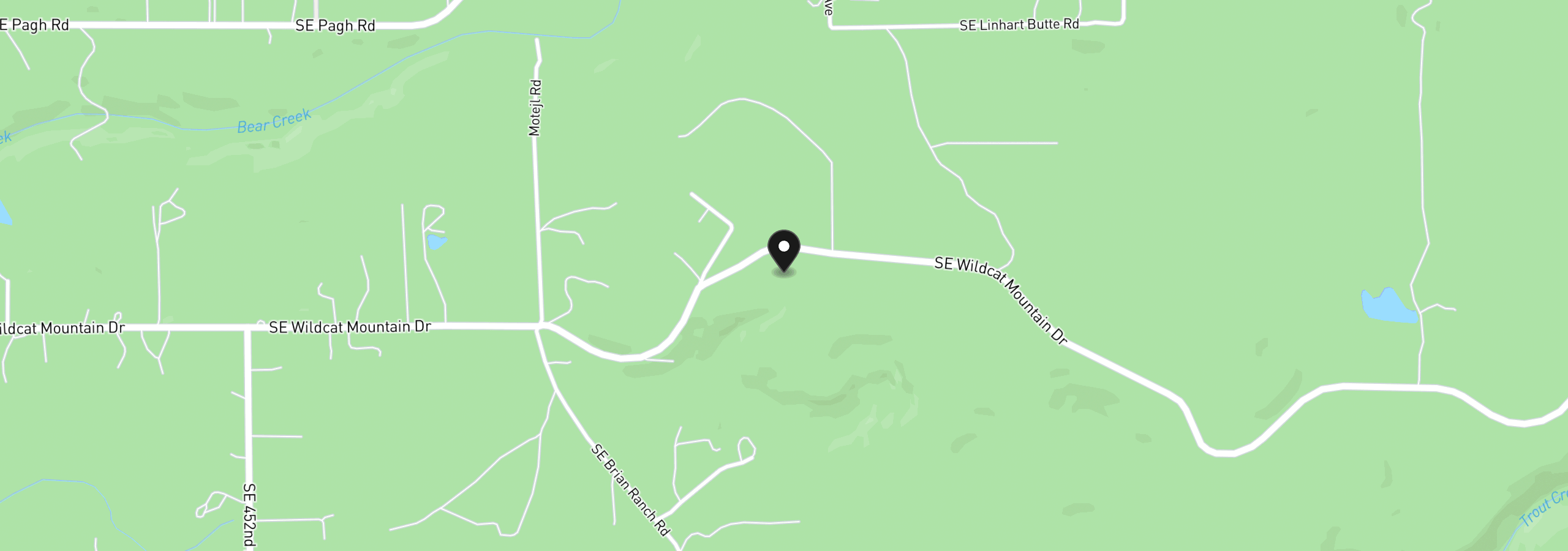 Map showing the location of 00 SE Wildcat Mountain Dr, Sandy, OR 97055