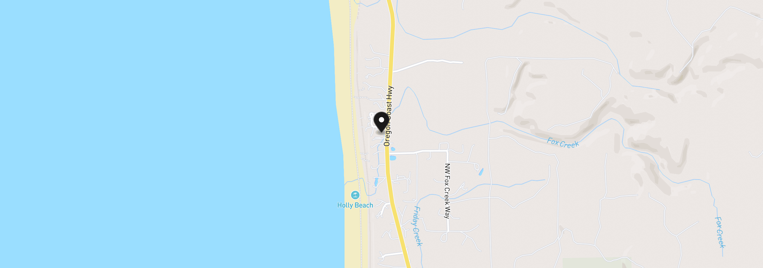 Map showing the location of NW Pacific Coast Hwy Tl 1401, Seal Rock, OR 97376