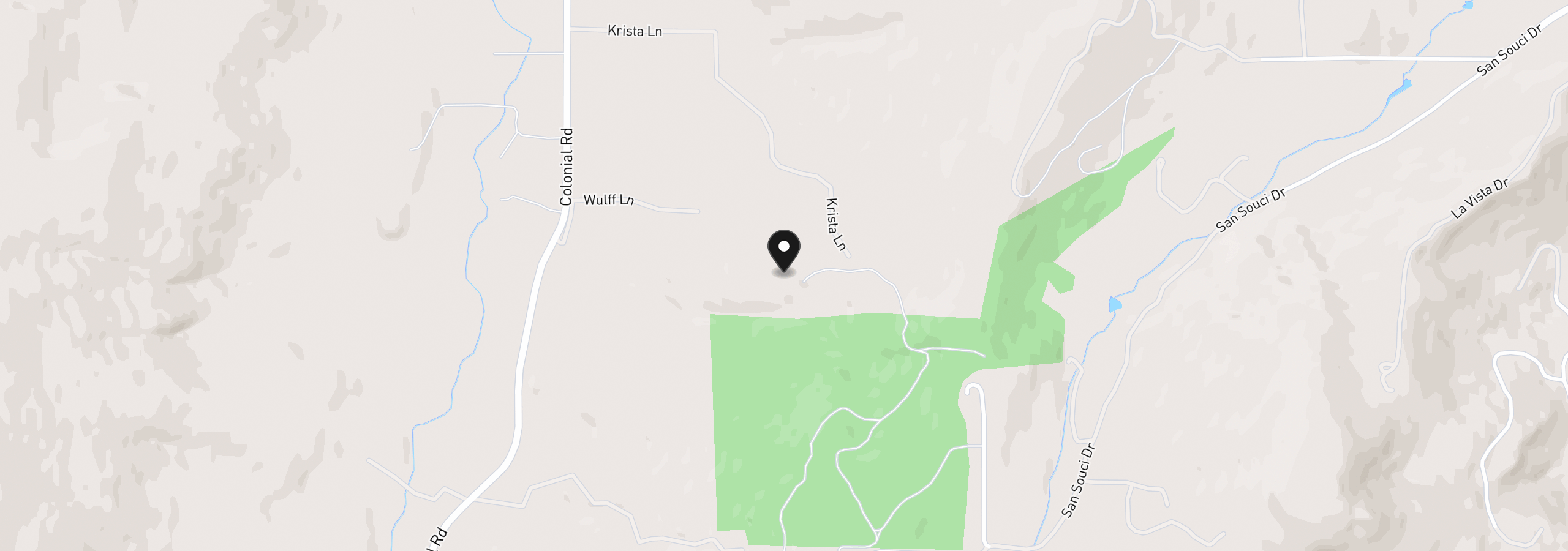 Map showing the location of 558 Wulff Ln, Roseburg, OR 97471