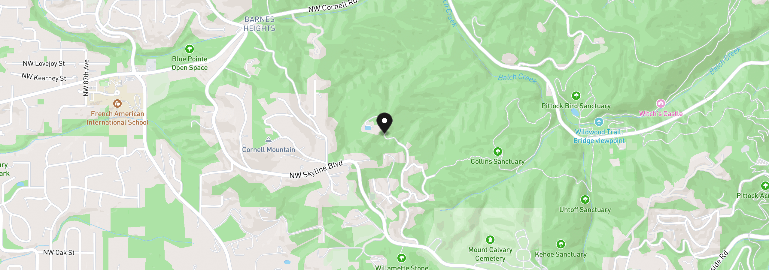 Map showing the location of NW Royal - Lot 3 Blvd, Portland, OR 97210