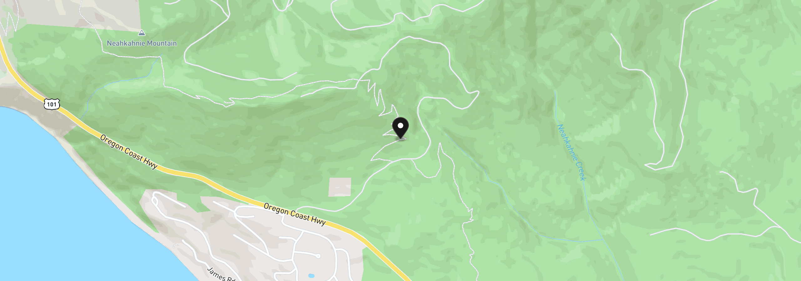 Map showing the location of Hwy 101, Nehalem, OR 97131