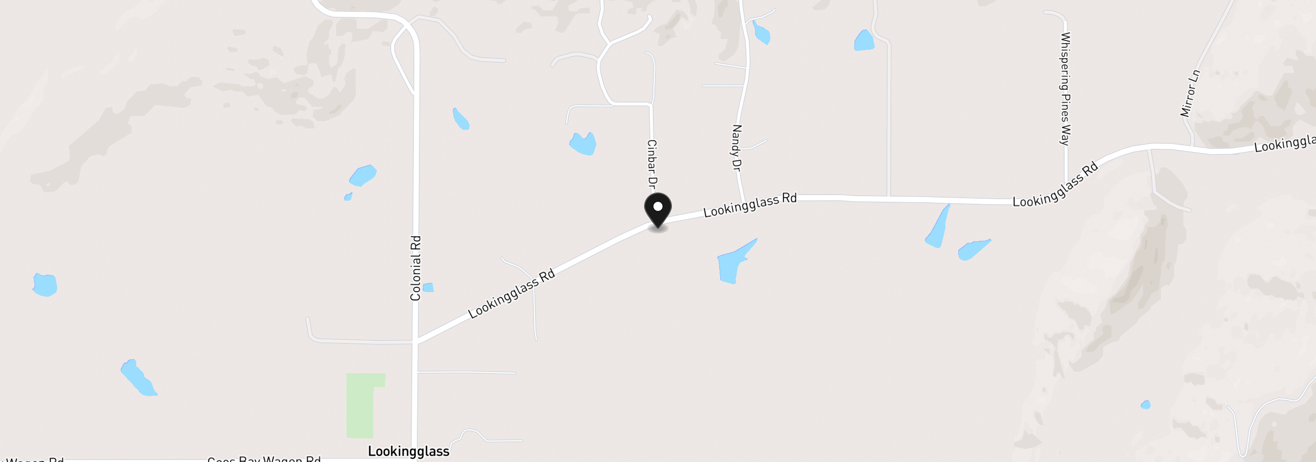 Map showing the location of 6404 Lookingglass Rd, Roseburg, OR 97471