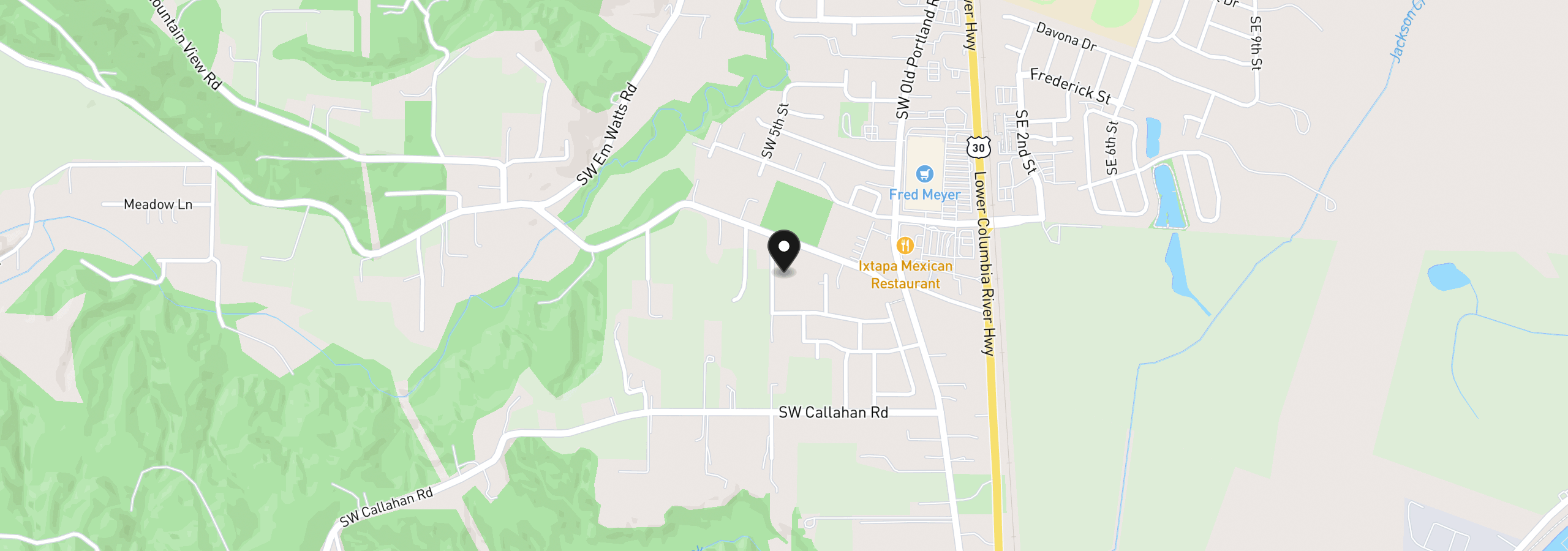 Map showing the location of 51350 SW Randstad St, Scappoose, OR 97056