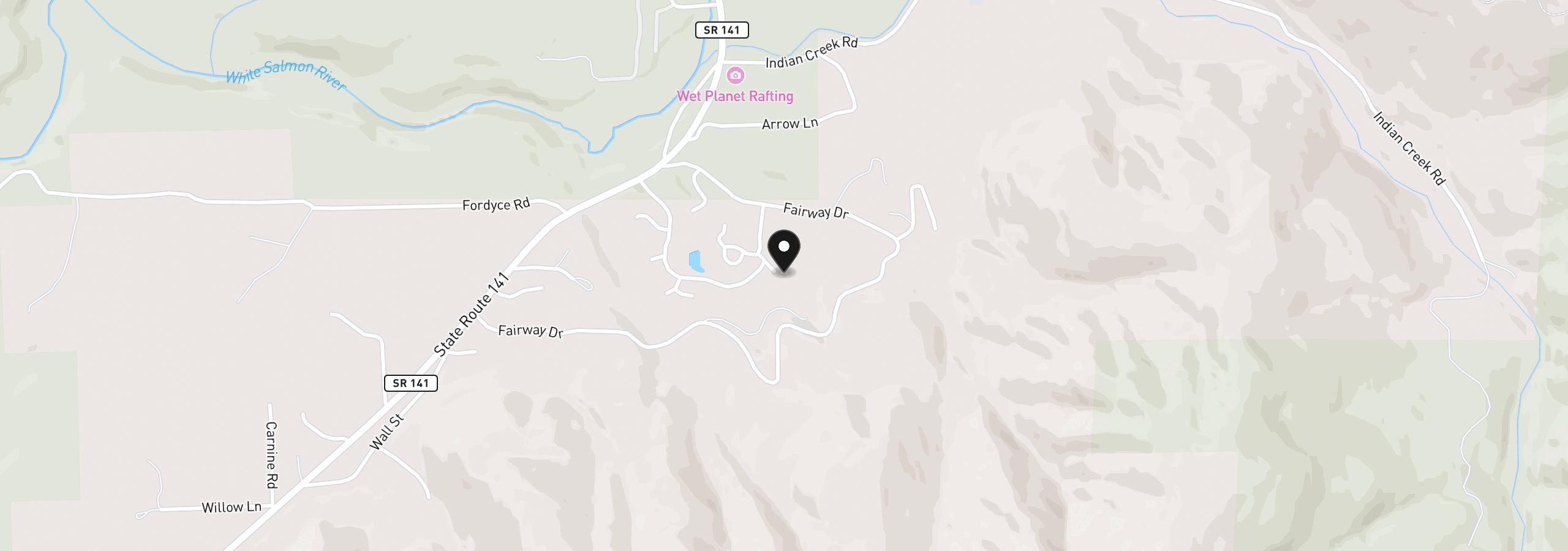 Map showing the location of Lot 22 Husum Greens, White Salmon, Wa 98672