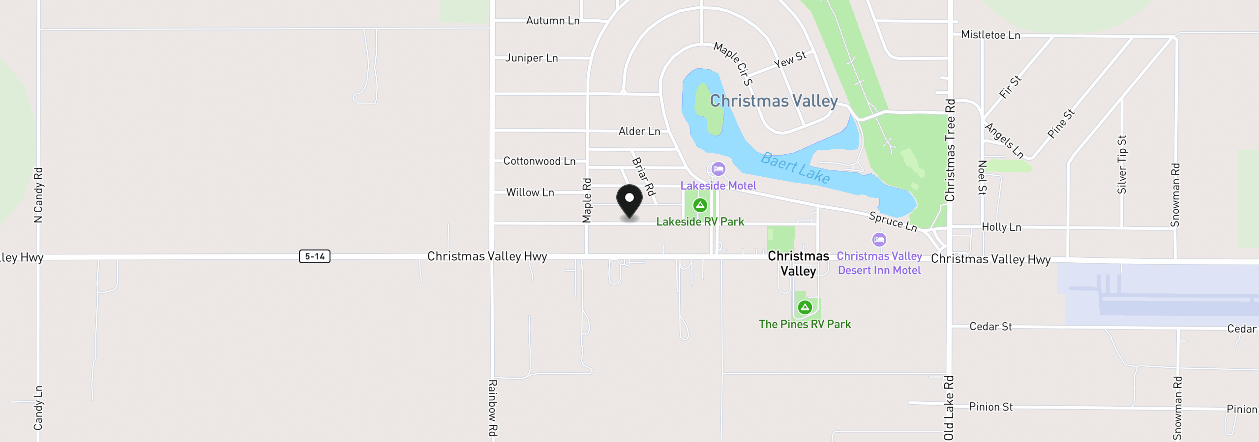 Map showing the location of Aspen 20800, Christmas Valley, OR 97641