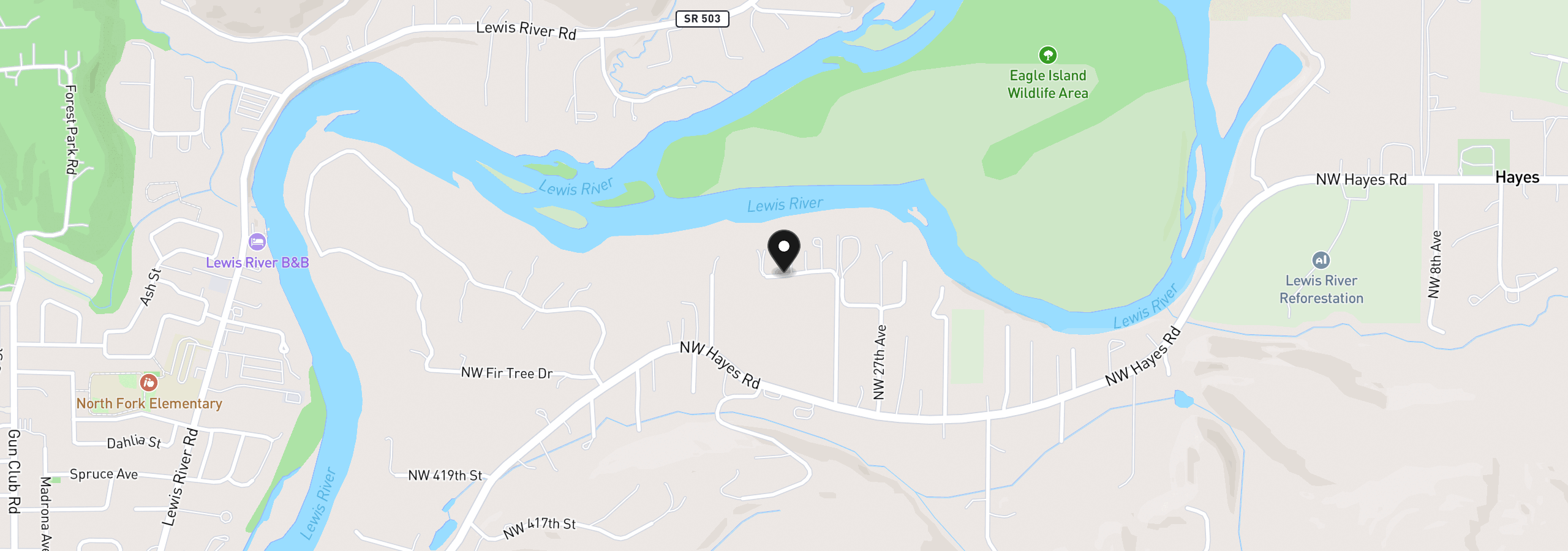 Map showing the location of 3088 Heron St, Woodland, Wa 98674