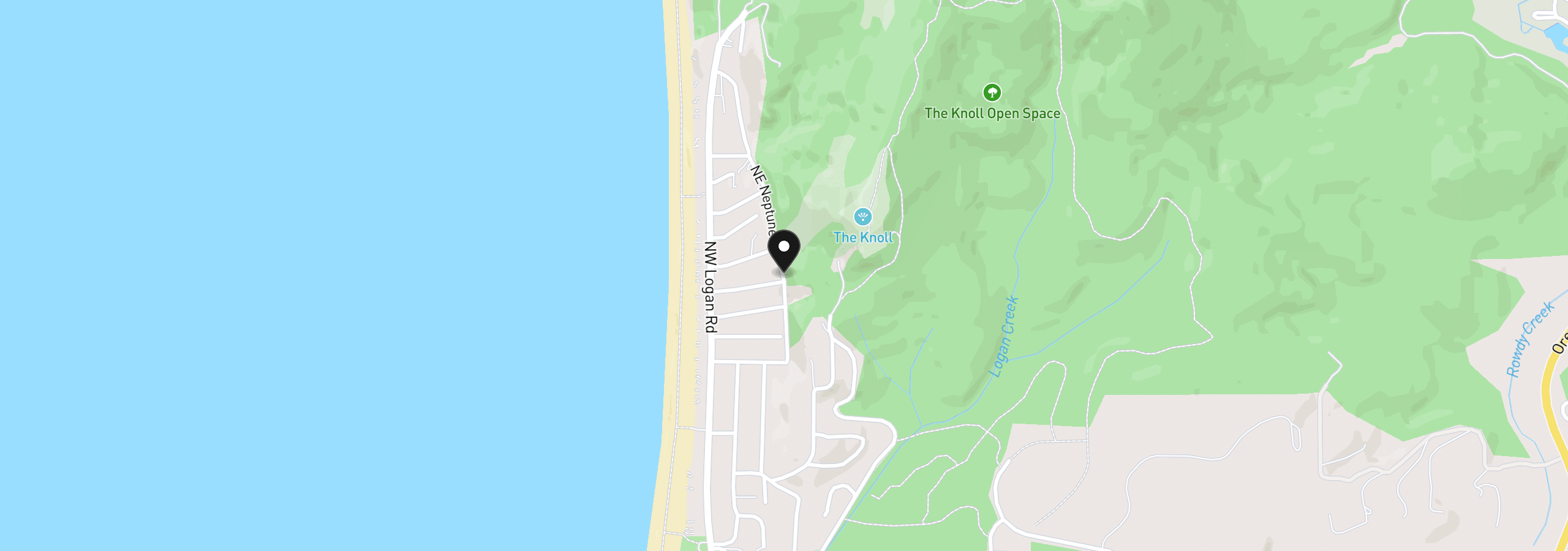 Map showing the location of 6900 NE Neptune Tl200, Lincoln City, OR 97367