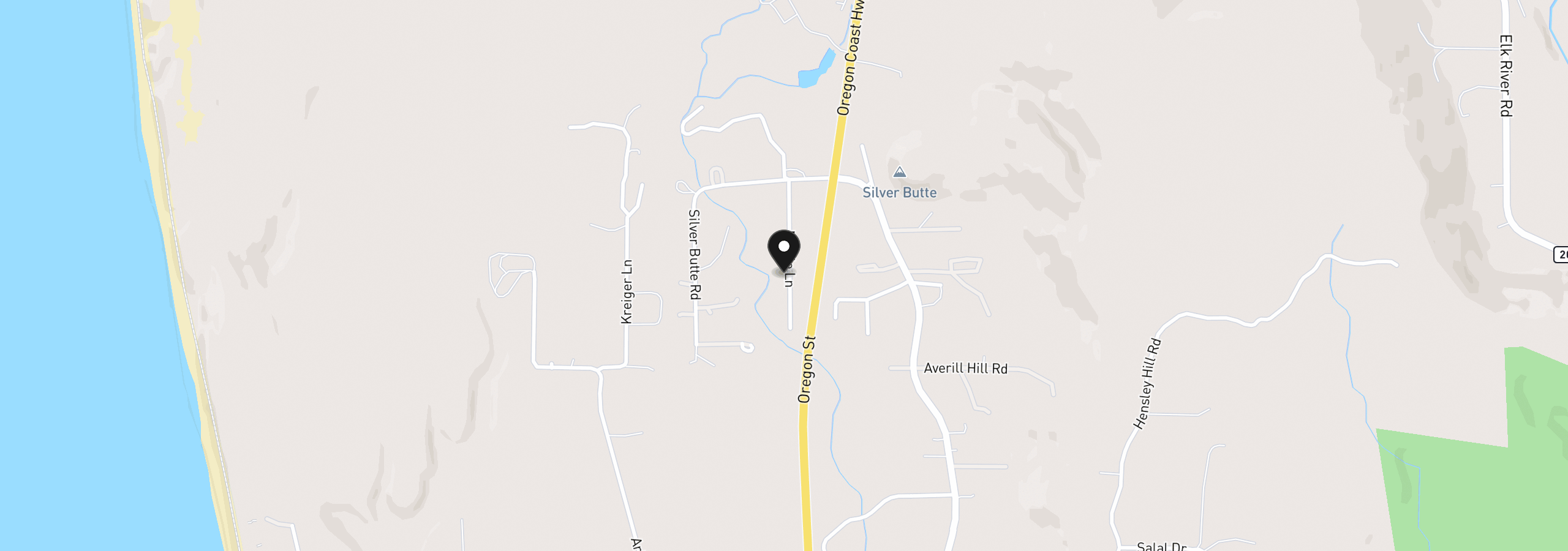 Map showing the location of 42768 Myrtle Ln, Port Orford, OR 97465