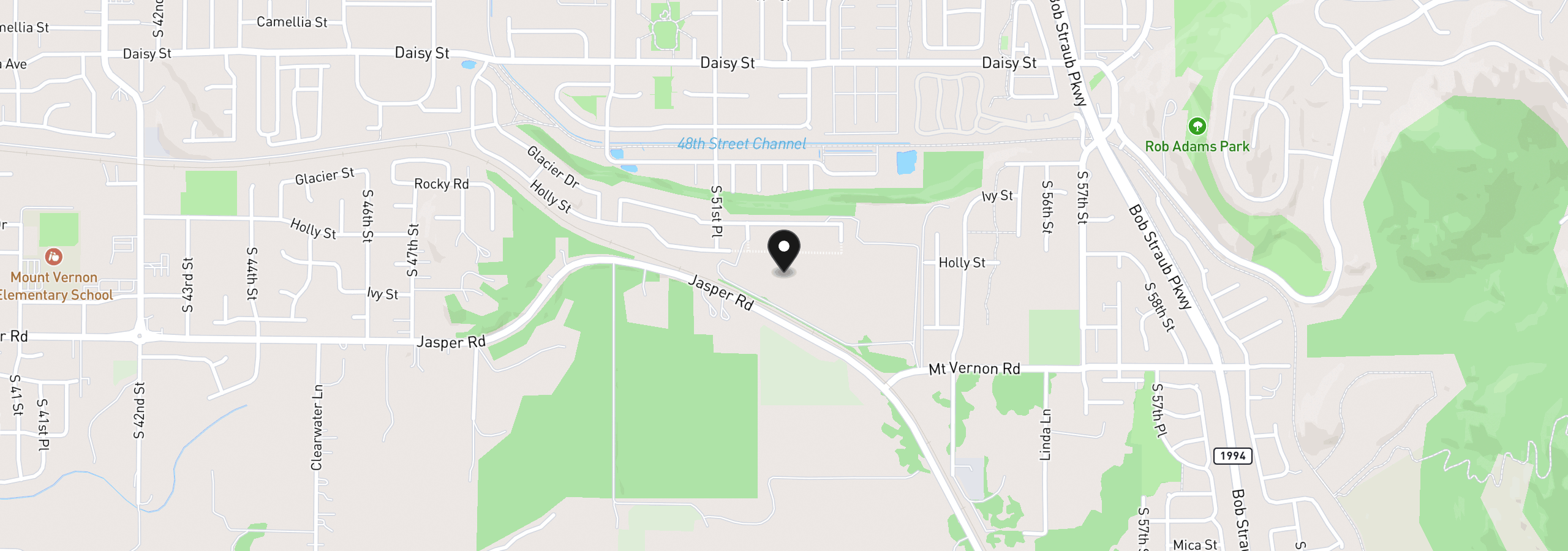 Map showing the location of 5252 Red Oak Dr, Springfield, OR 97478