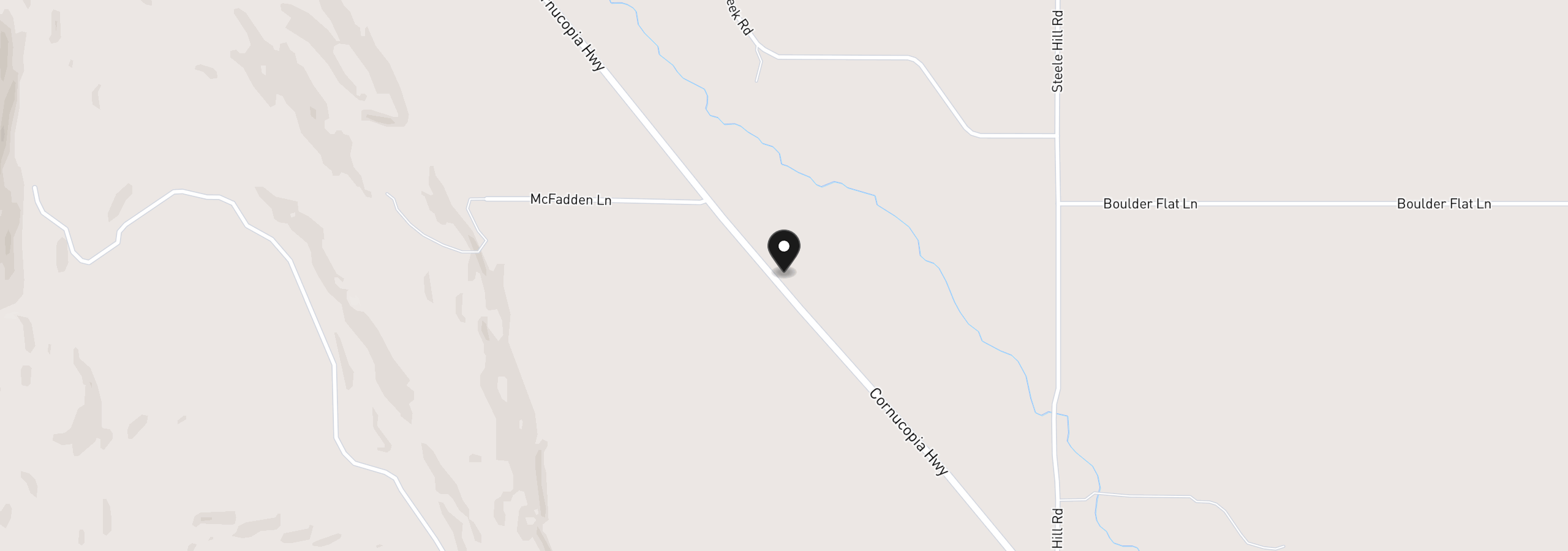 Map showing the location of 48183 Cornucopia Hwy, Halfway, OR 97834