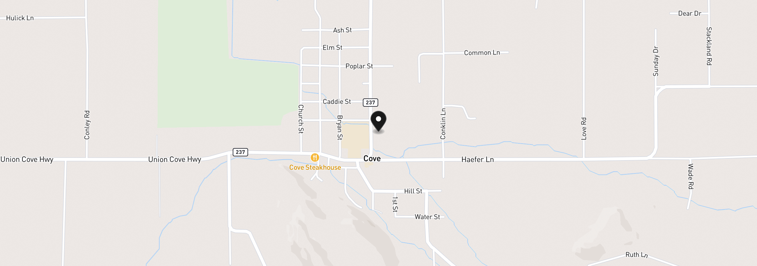 Map showing the location of 1107 Jasper St, Cove, OR 97824