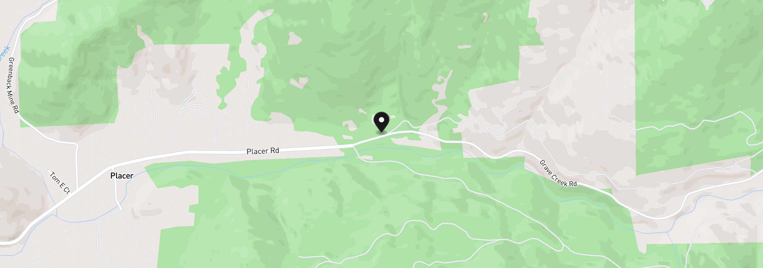 Map showing the location of 4172 Placer Rd, Wolf Creek, OR 97497