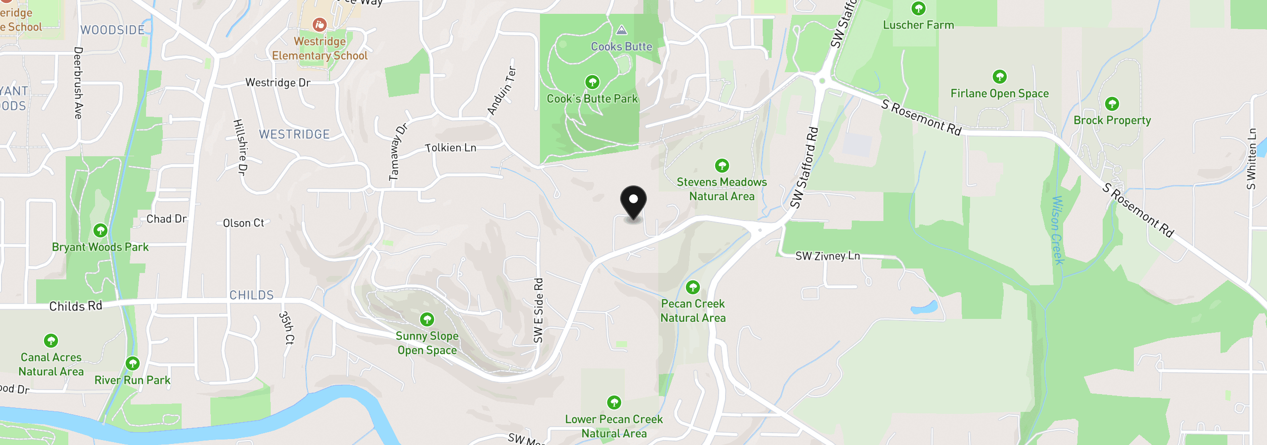 Map showing the location of 1925 Childs Rd, Lake Oswego, OR 97034