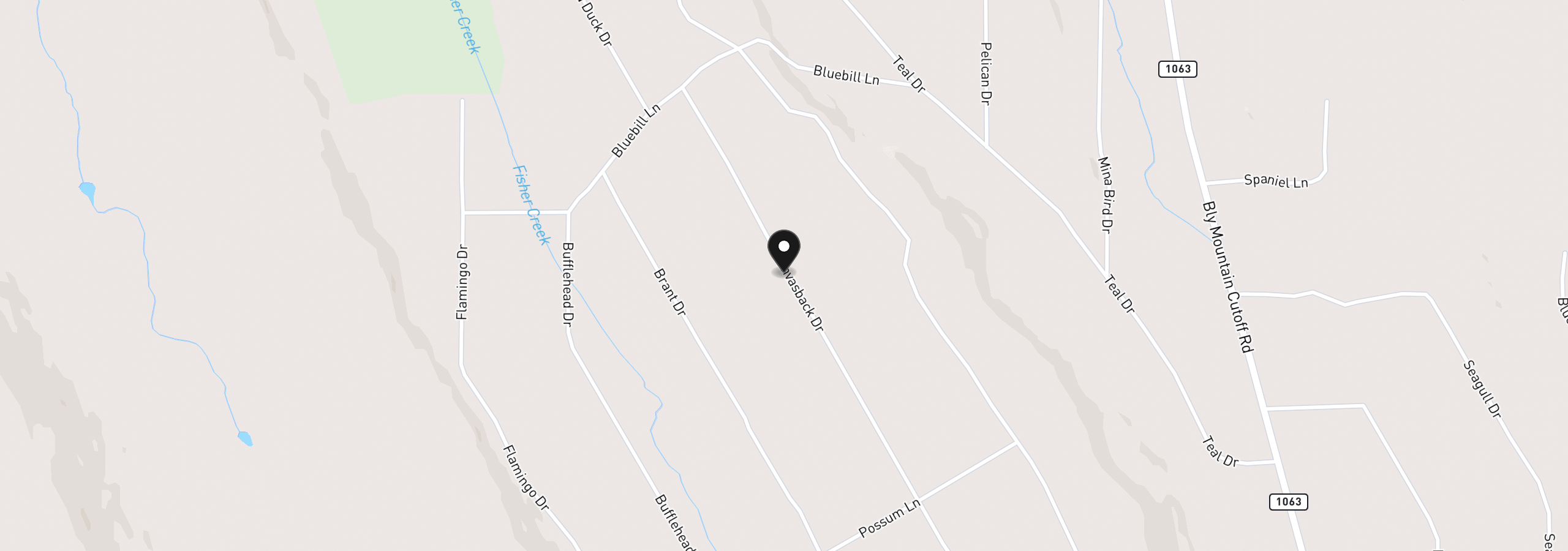 Map showing the location of Canvasback Dr 36, Bonanza, OR 97623