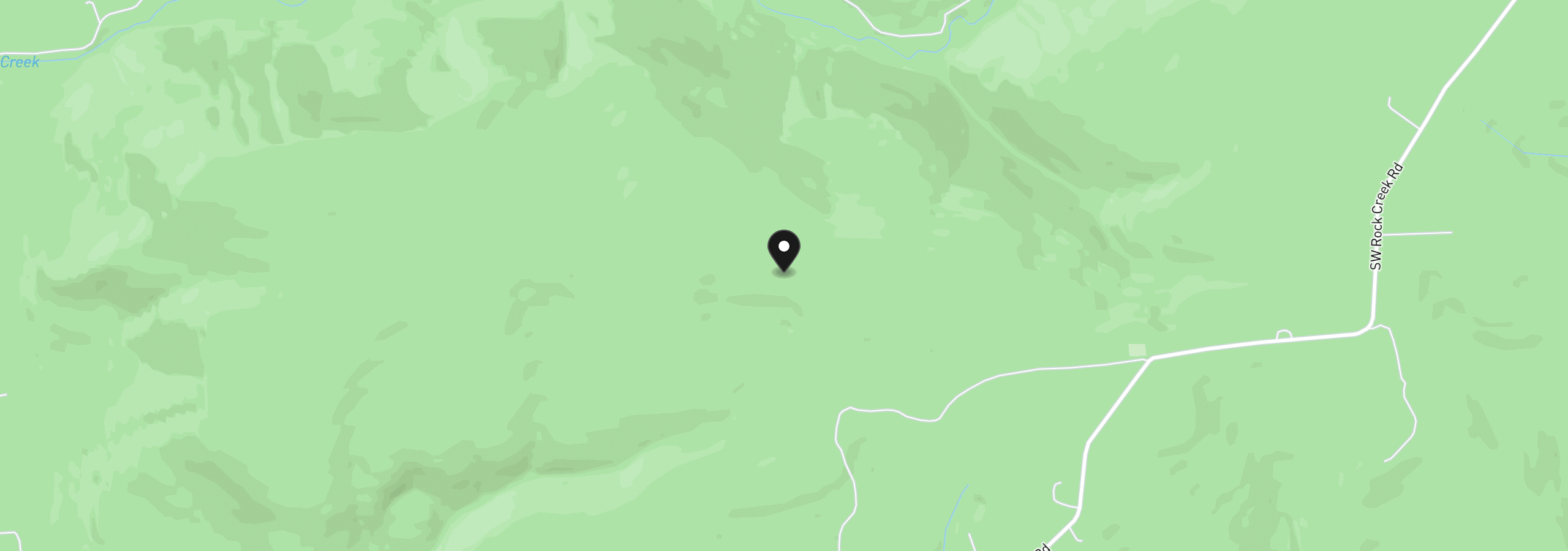 Map showing the location of Rock Creek Rd, Sheridan, OR 97378