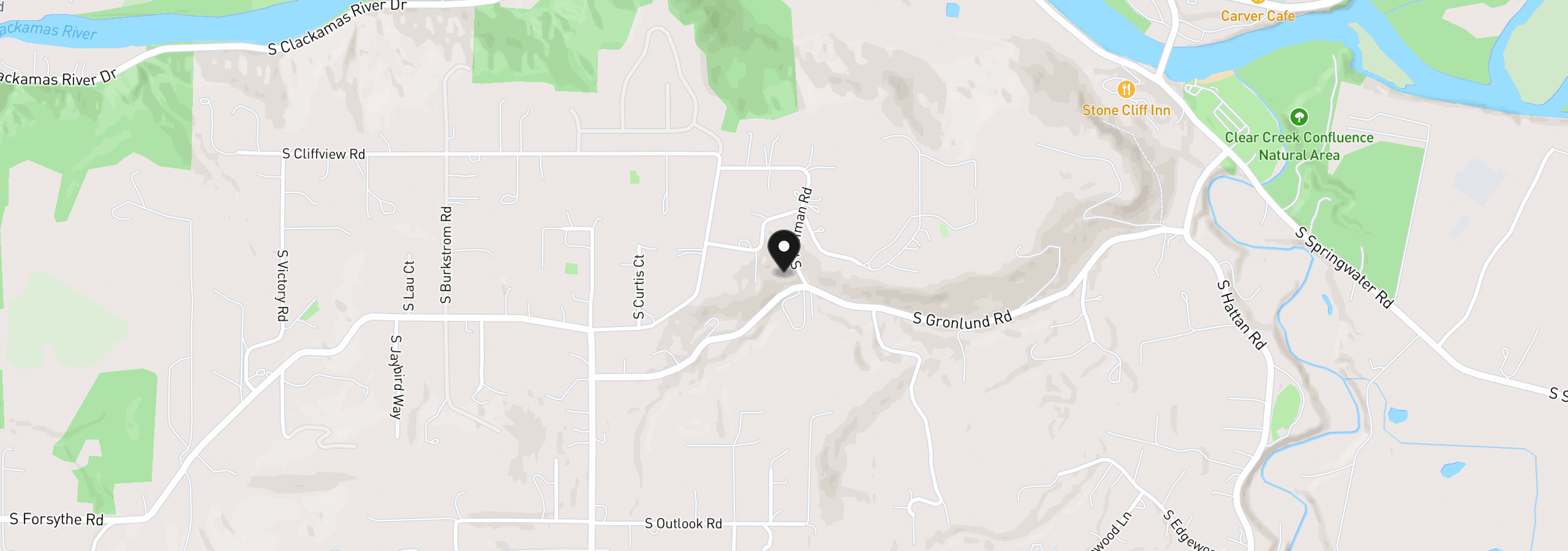 Map showing the location of 15119 S Hoffman Rd, Oregon City, OR 97045