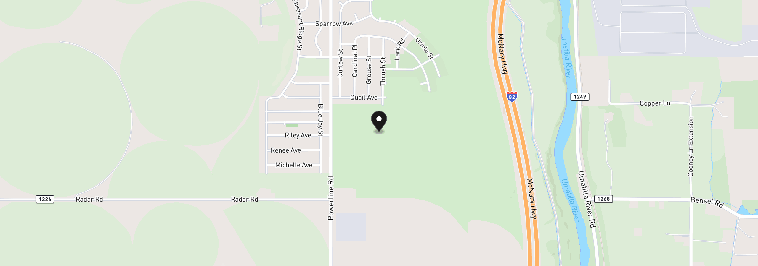 Map showing the location of 5n2820-00-02205, Umatilla, OR 97882