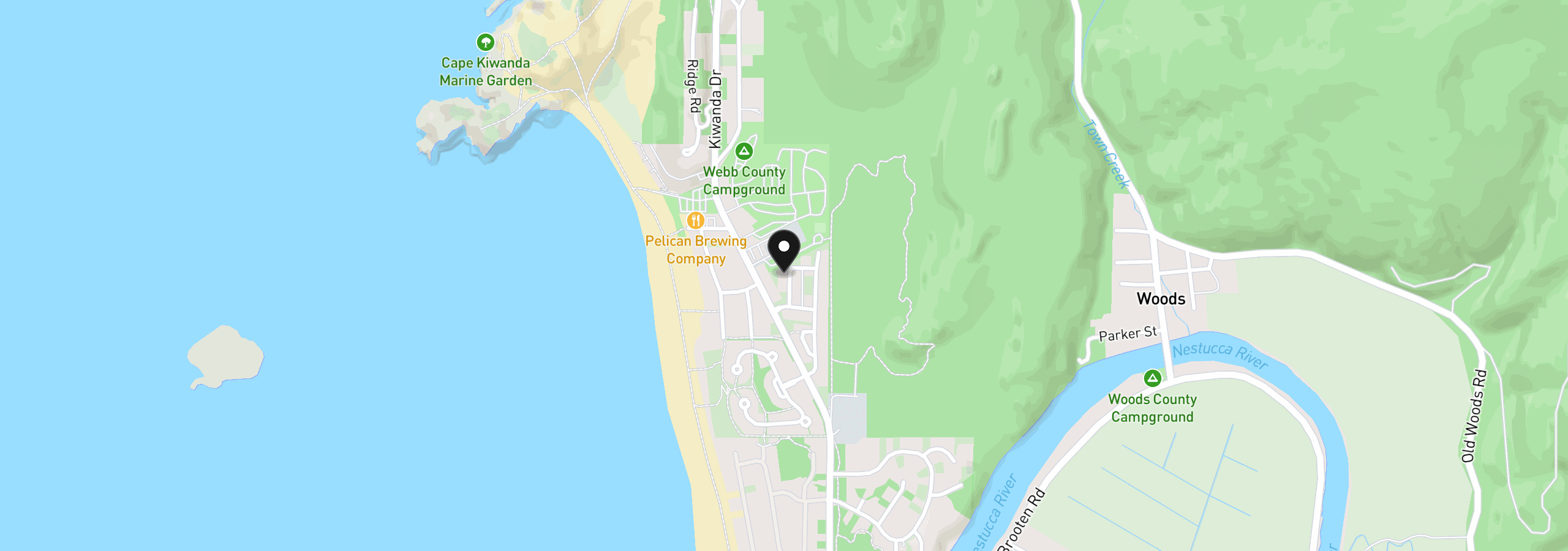 Map showing the location of 9500 Dory Pointe Loop 9500, Pacific City, OR 97135