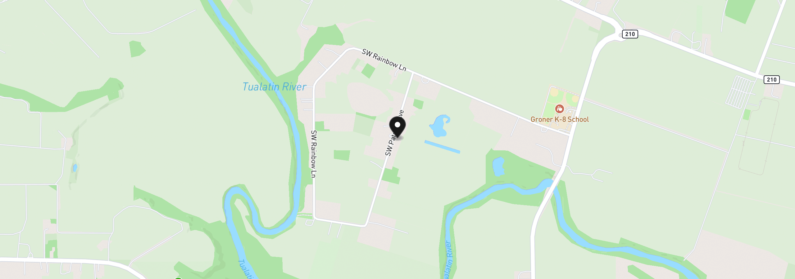 Map showing the location of 14190 SW Patricia Ave, Hillsboro, OR 97123