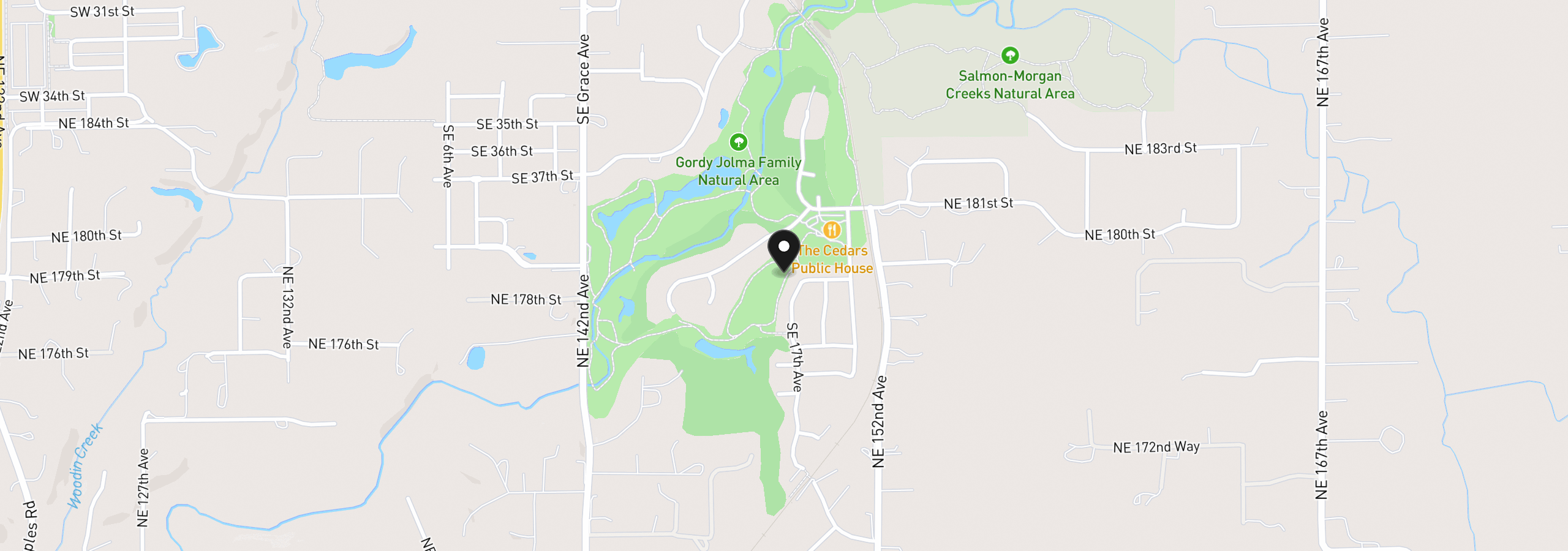 Map showing the location of SE 39th Cir, Brush Prairie, Wa 98606