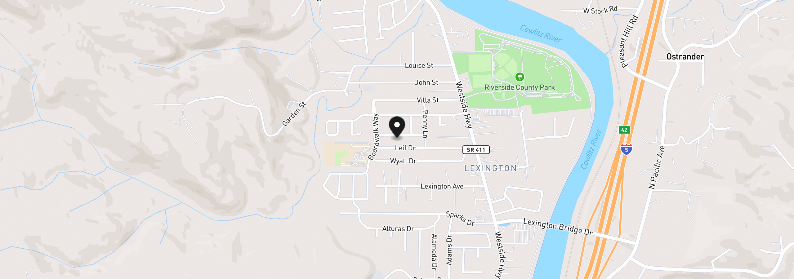 Map showing the location of 141 Vermillion Rd, Kelso, Wa 98626