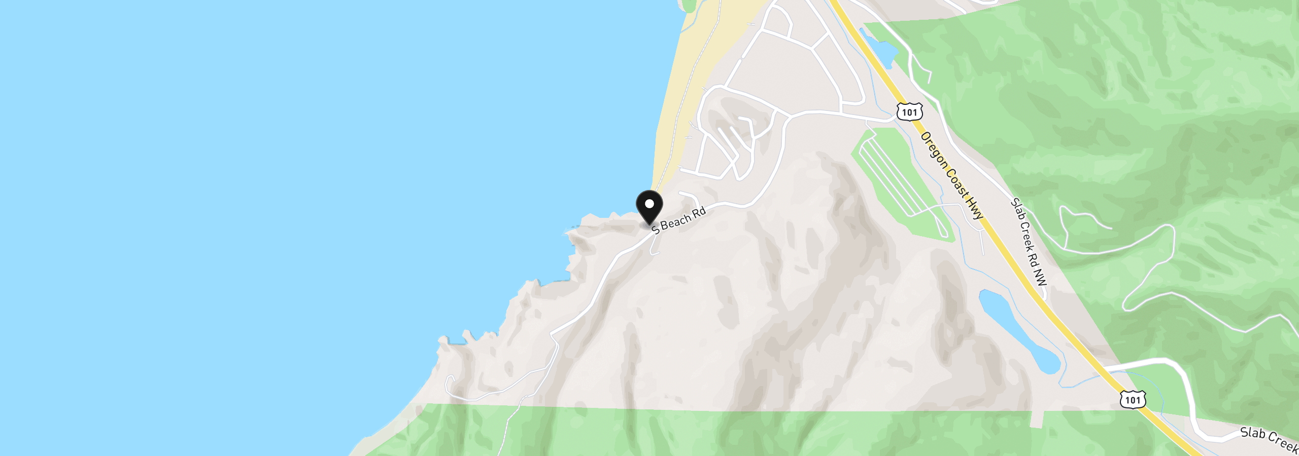 Map showing the location of S Beach Rd, Neskowin, OR 97149
