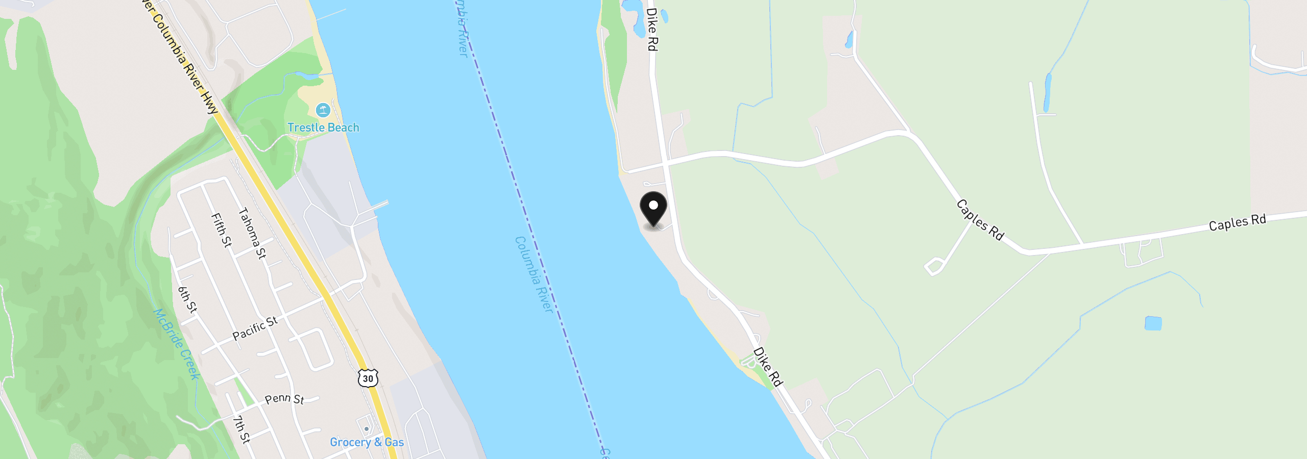 Map showing the location of 2207 Dike Rd, Woodland, Wa 98674