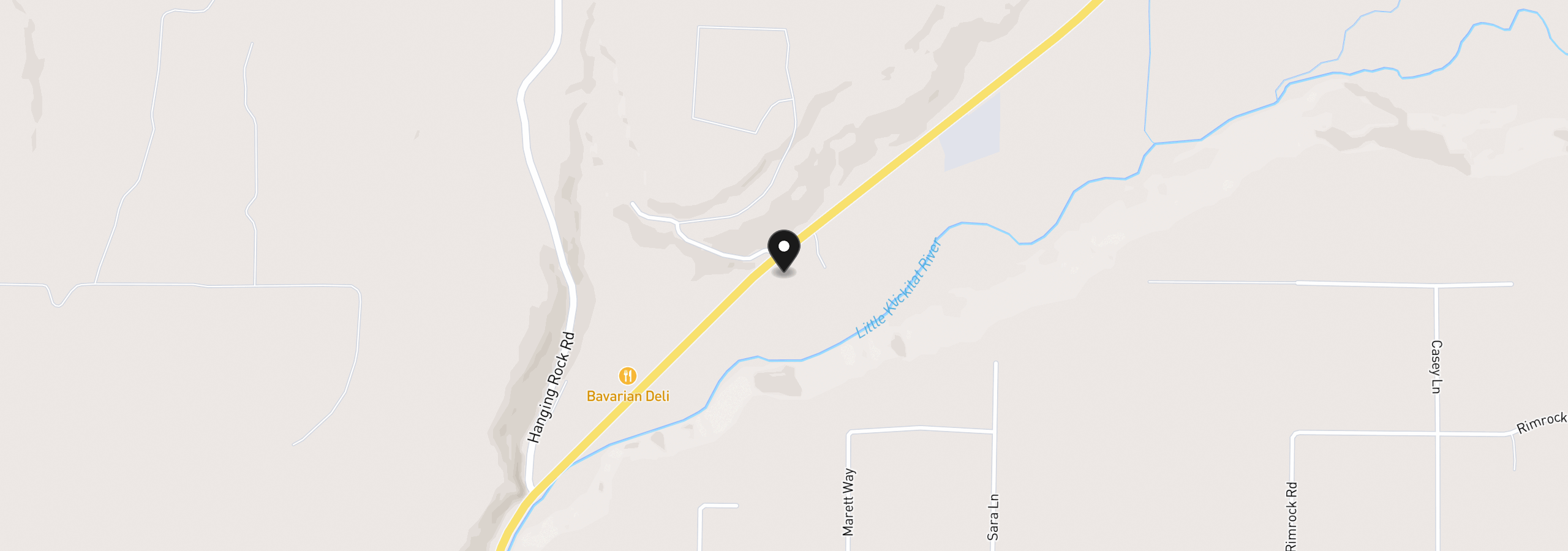 Map showing the location of 1550 Hwy 97, Goldendale, Wa 98620