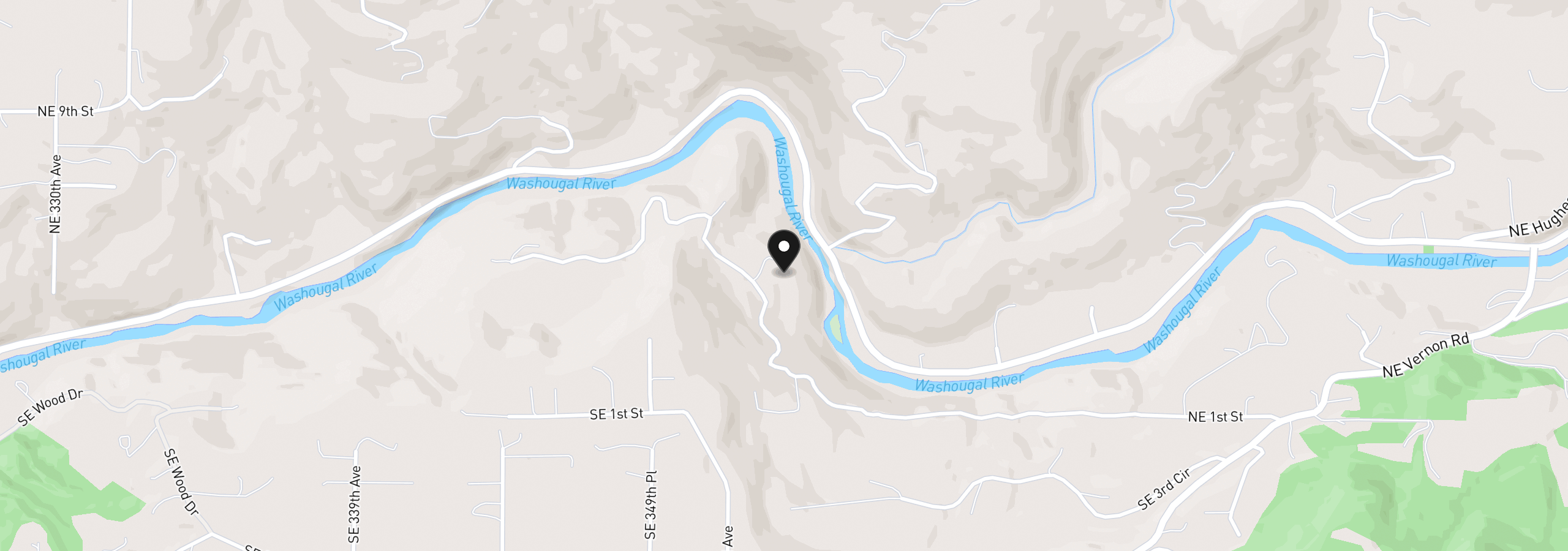 Map showing the location of 313 NE 353rd Ave, Washougal, Wa 98671