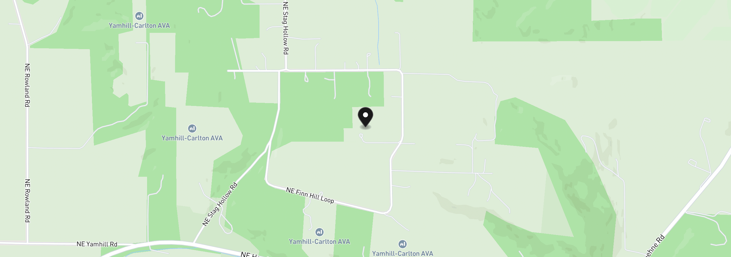 Map showing the location of 11795 NE Finn Hill Loop, Carlton, OR 97111