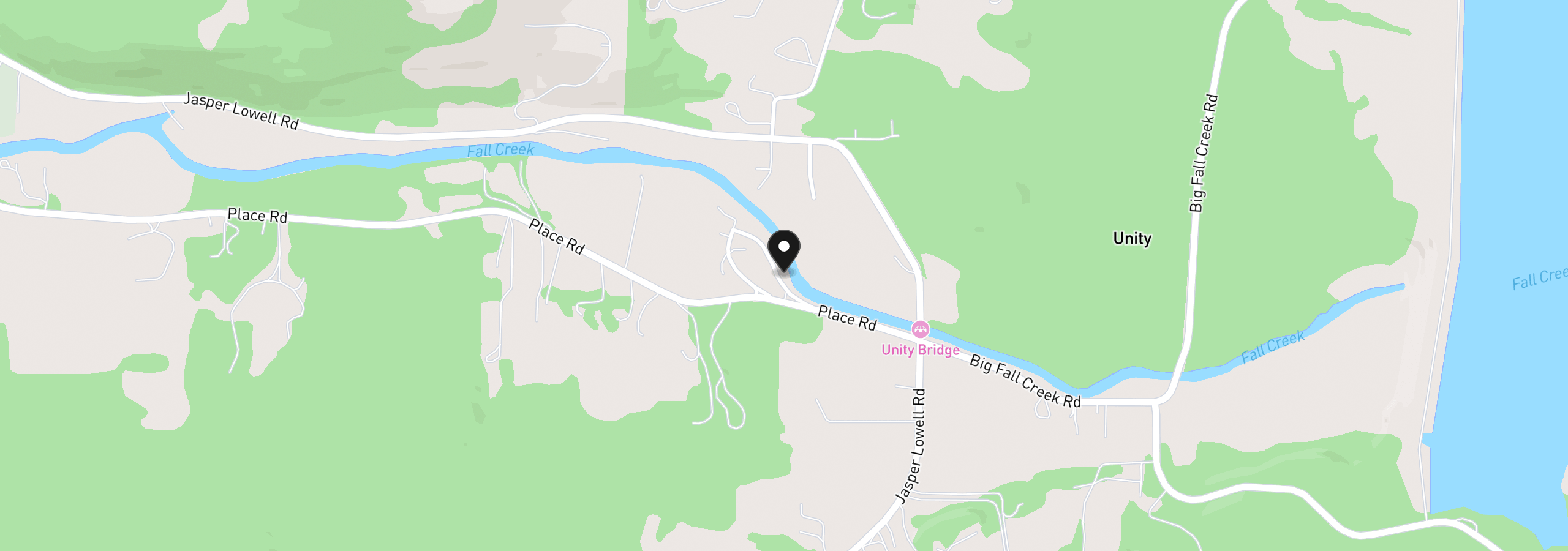 Map showing the location of 0 Chruch Rd, Fall Creek, OR 97438