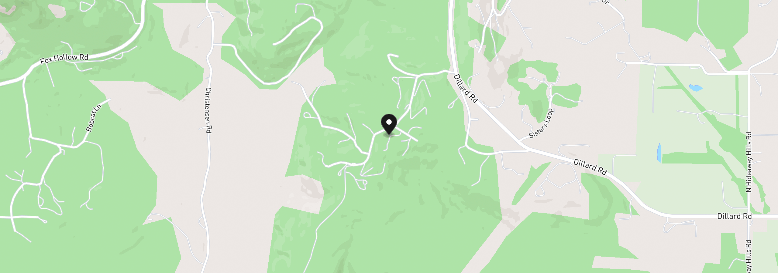 Map showing the location of 32523 Zarzamora Ln, Eugene, OR 97405