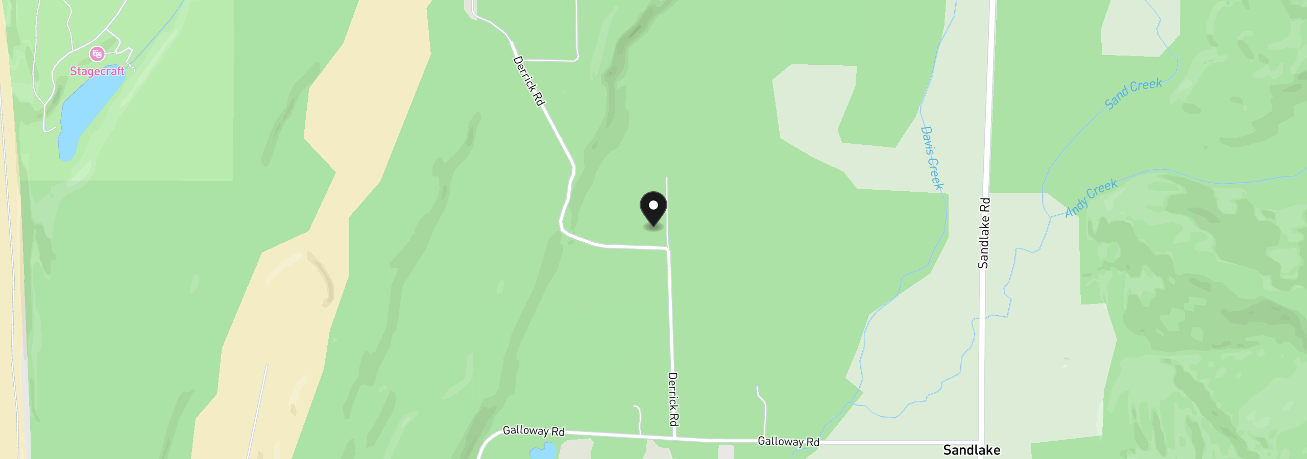 Map showing the location of 20285 Derrick Rd, Cloverdale, OR 97112