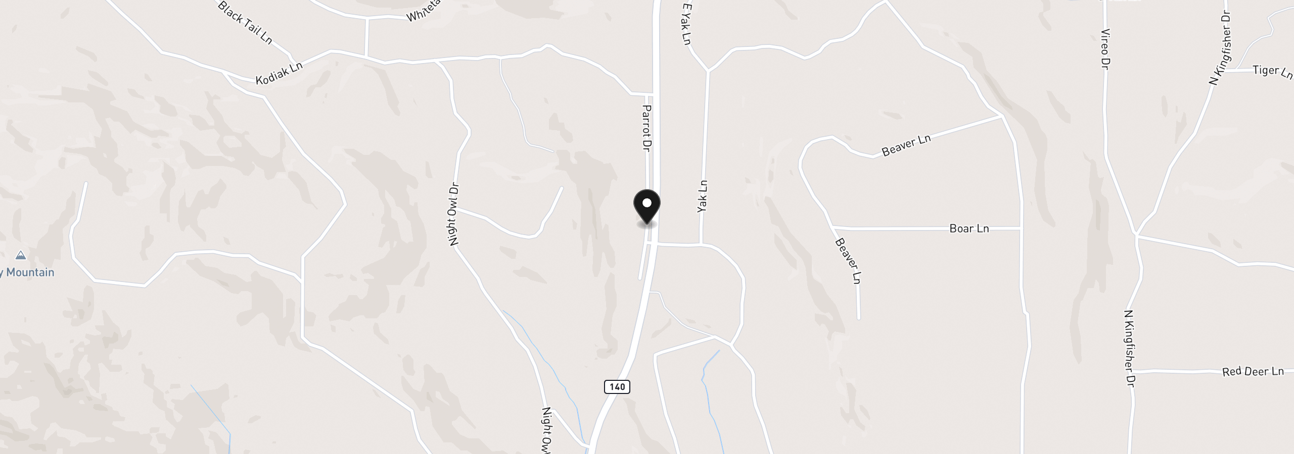 Map showing the location of Horned Owl Ln Lot 34, Bonanza, OR 97623