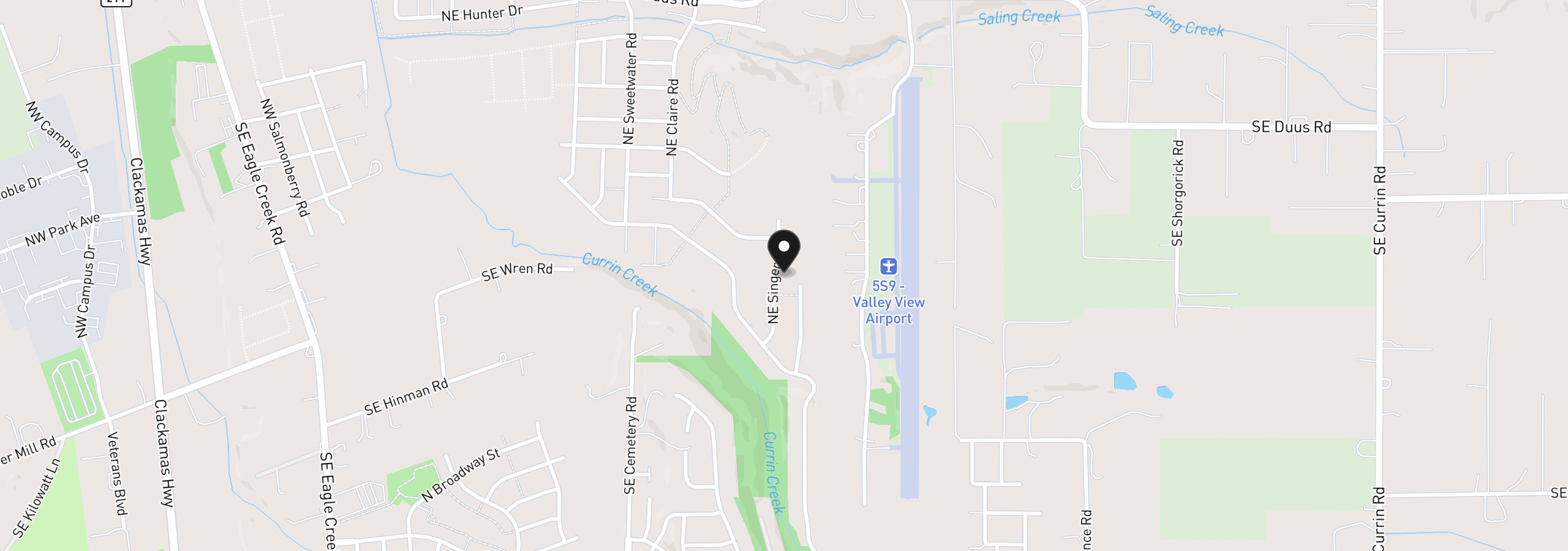 Map showing the location of 2252 NE Singer Ln 257, Estacada, OR 97023