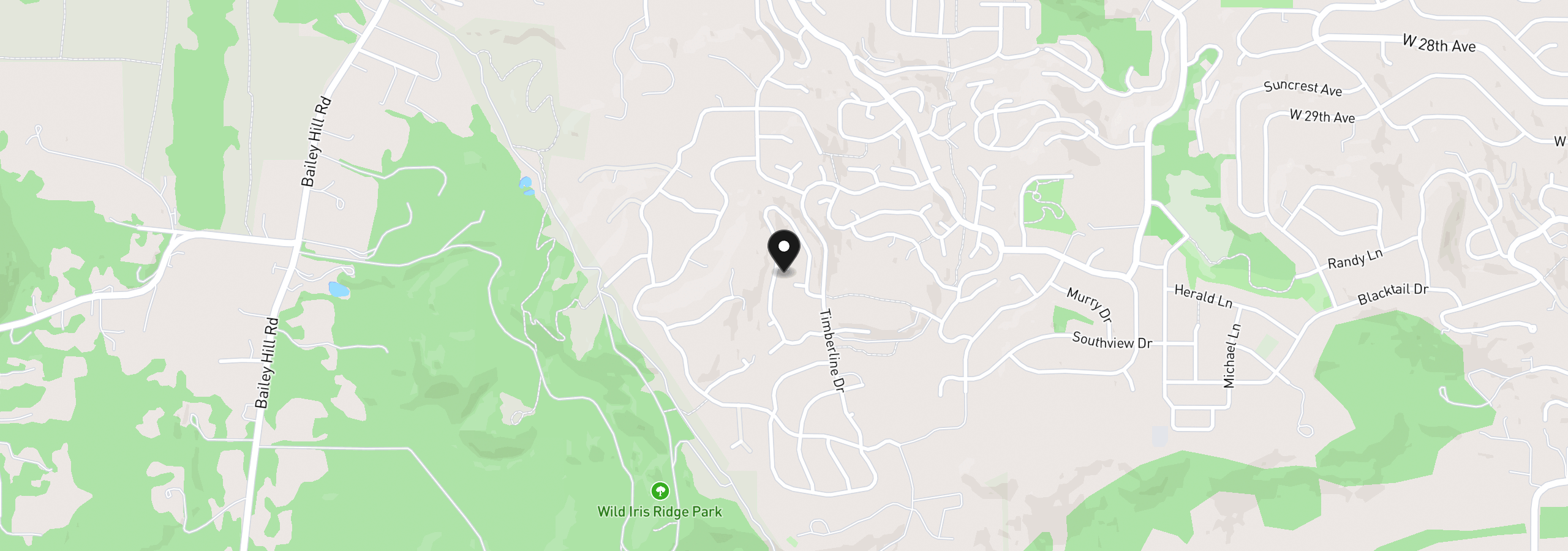 Map showing the location of 3368 Bentley Ave, Eugene, OR 97405
