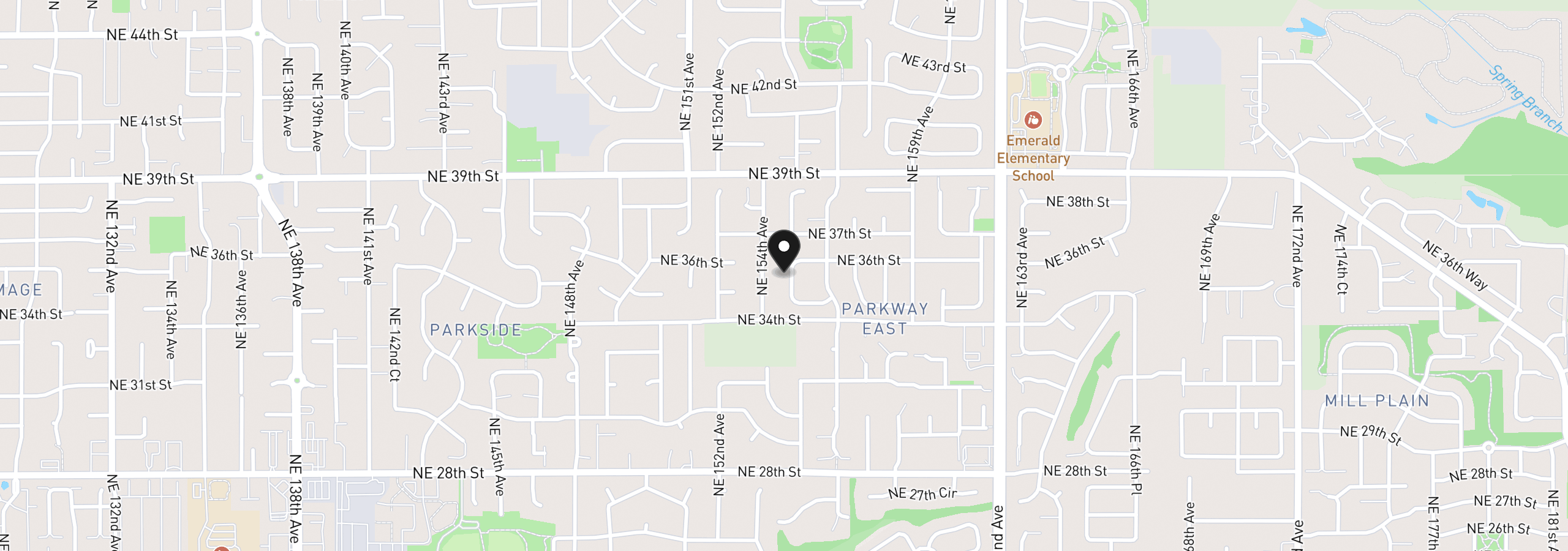 Map showing the location of 3514 NE 155th Ave, Vancouver, Wa 98682