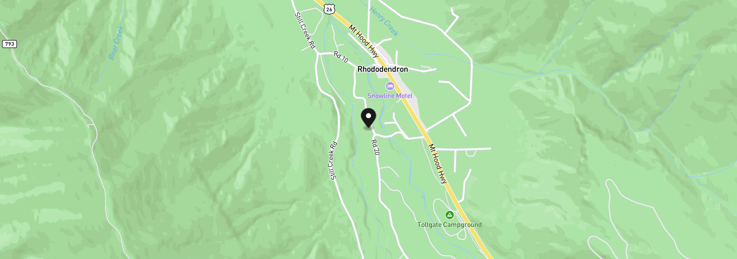 Map showing the location of 27503 E Marion Ave, Rhododendron, OR 97049