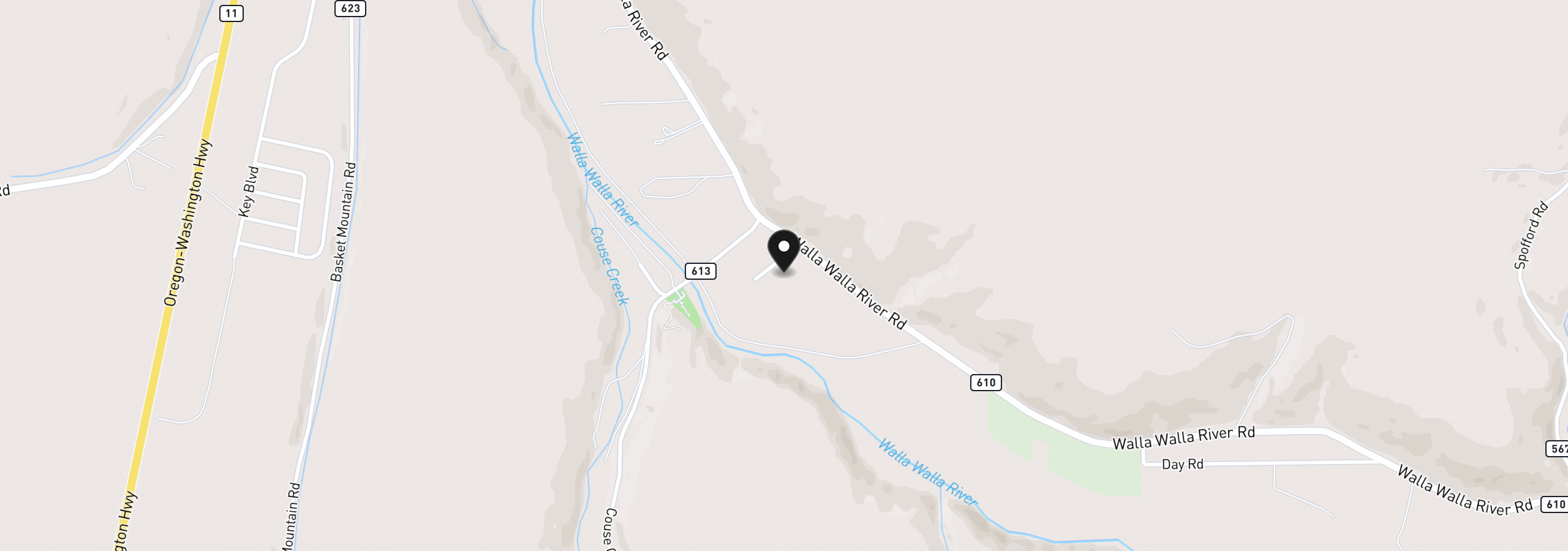 Map showing the location of 82449 Rosebrooke Rd, Milton-Freewater, OR 97862
