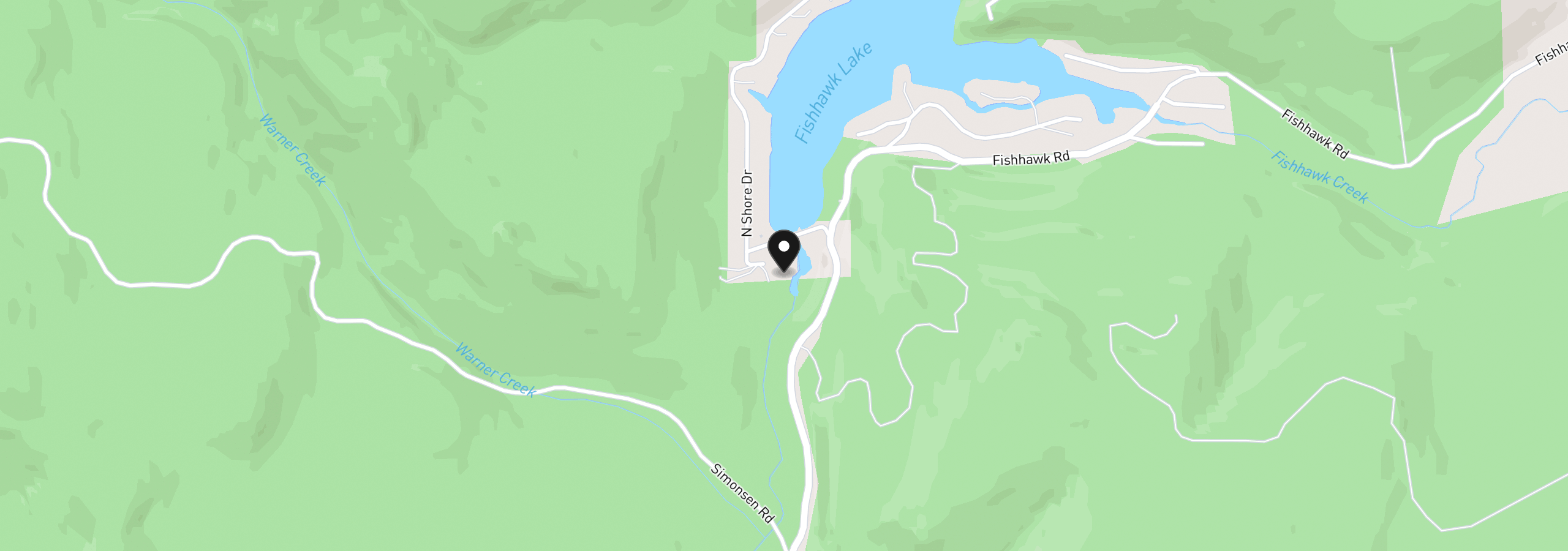 Map showing the location of 71257 Northshore Dr, Birkenfeld, OR 97016