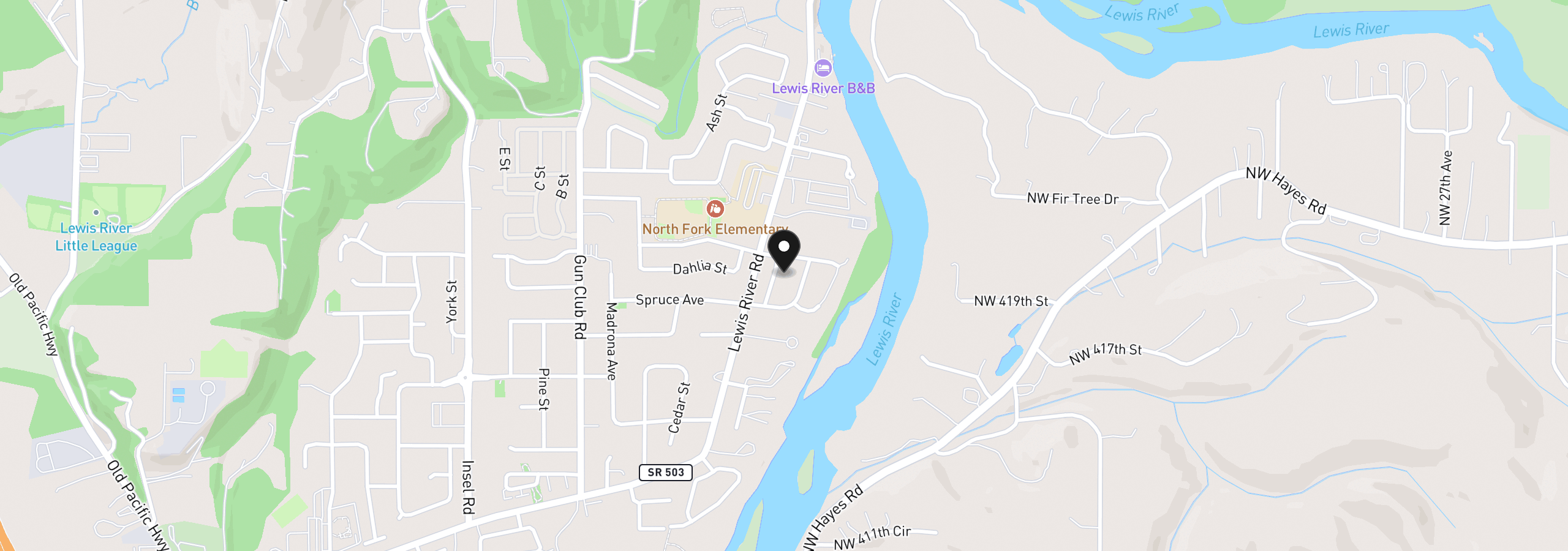 Map showing the location of 3109 Heron St, Woodland, Wa 98674