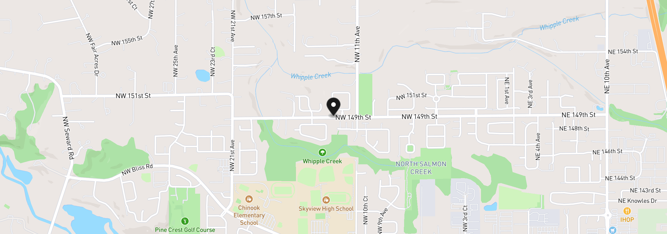 Map showing the location of 1204 NW 158th St 7, Vancouver, Wa 98685