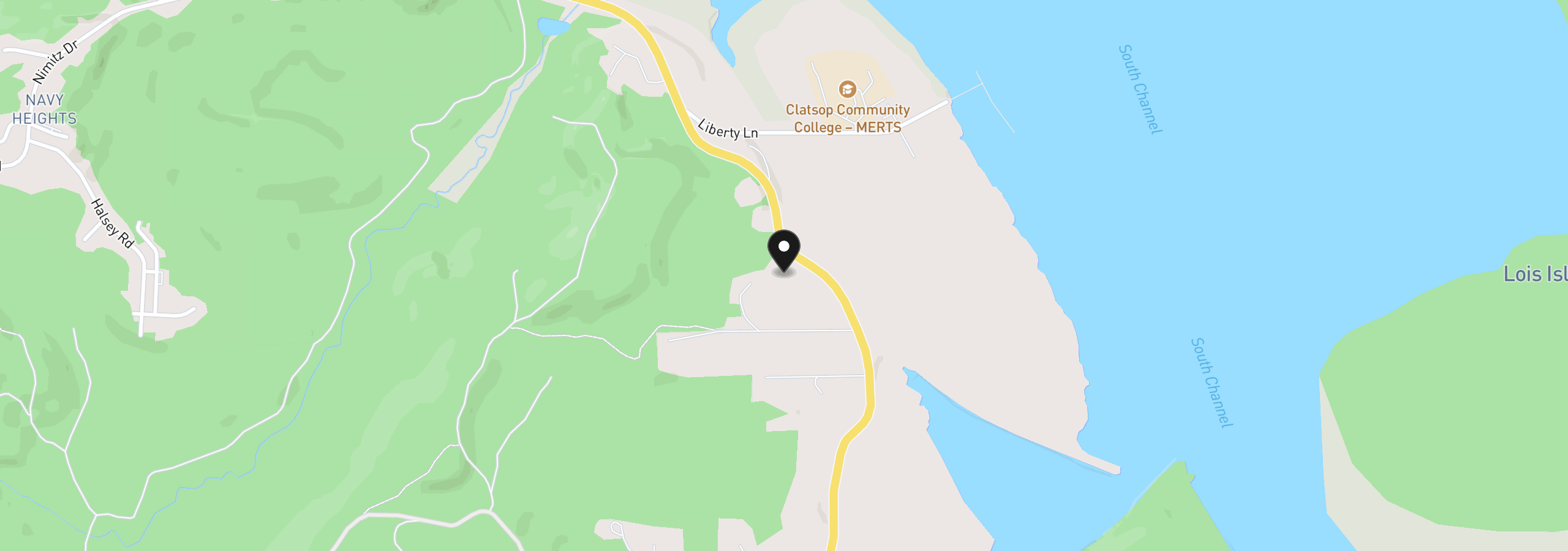 Map showing the location of 0 Eagle Ln, Astoria, OR 97103